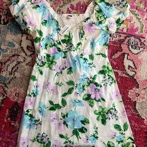 Old Navy Floral Dress with Blue and Lavender Accents